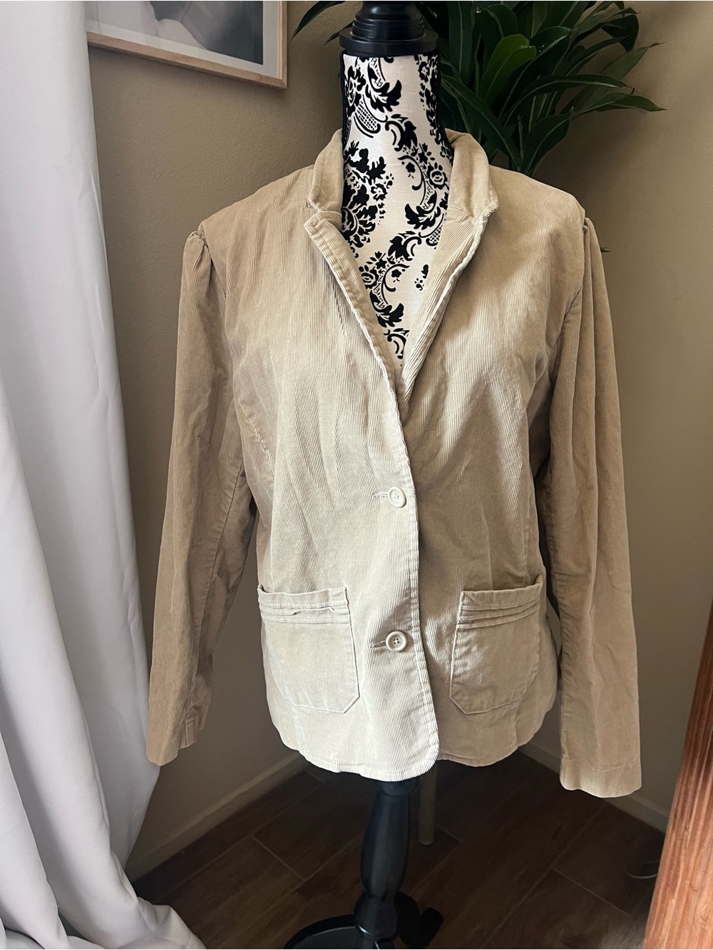 Old Navy Beige Corduroy Blazer Jacket